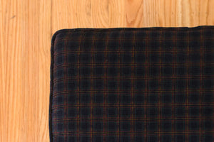 Plaid Corduroy Ottoman