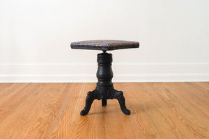Plaid Wool Piano Stool