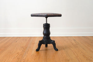 Plaid Wool Piano Stool