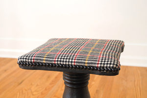 Plaid Wool Piano Stool