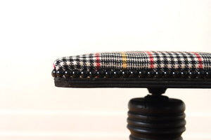 Plaid Wool Piano Stool