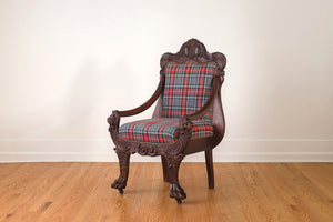 Plaid Griffin Head Chair