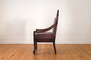 Plaid Griffin Head Chair