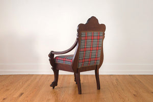 Plaid Griffin Head Chair