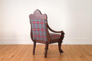 Plaid Griffin Head Chair
