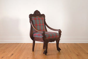 Plaid Griffin Head Chair