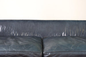 Navy Leather Chesterfield