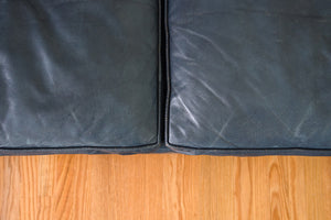 Navy Leather Chesterfield