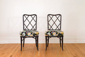 Chinoiserie Barkcloth Chairs