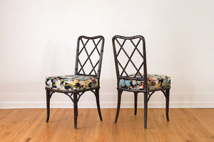 Chinoiserie Barkcloth Chairs