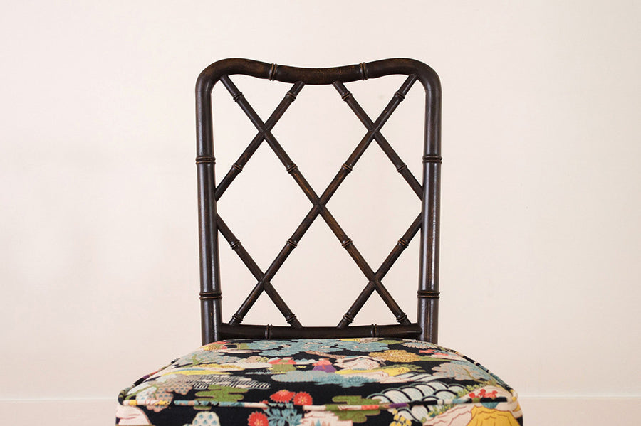 Chinoiserie Barkcloth Chairs