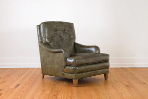 Green Leather Club Chair