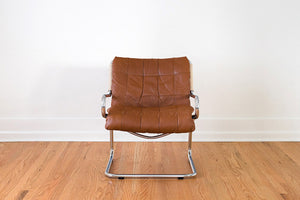 MCM Leather & Chrome Chair