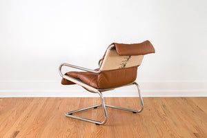 MCM Leather & Chrome Chair