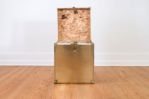 Gold Trunk Side Table