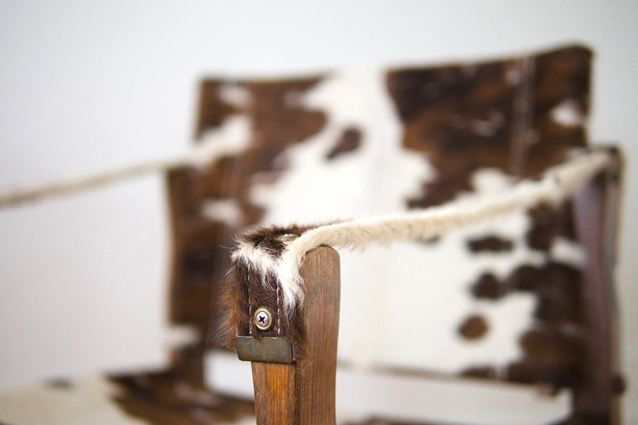Cowhide Campaign Chair
