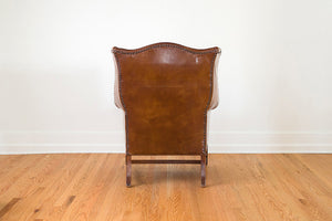 Distressed Leather Wingback