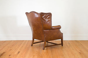 Distressed Leather Wingback