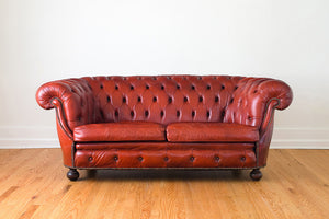Red Leather Chesterfield
