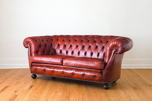 Red Leather Chesterfield