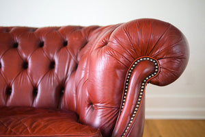 Red Leather Chesterfield