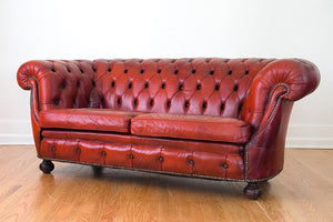 Red Leather Chesterfield