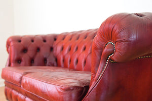 Red Leather Chesterfield