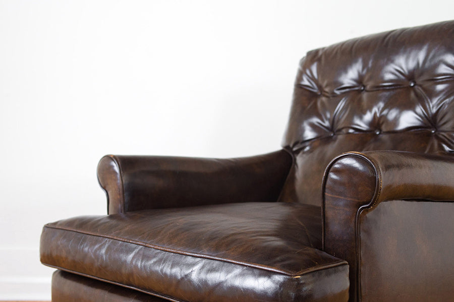 Tufted Leather Club Chair