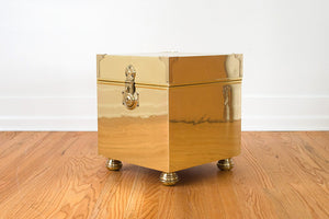 Gold Trunk Side Table