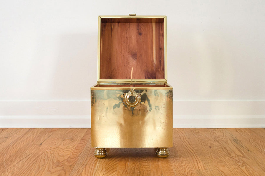 Gold Trunk Side Table