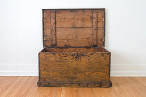Antique English Pine Trunk