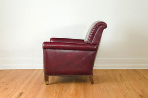 Burgundy Leather Club Chair
