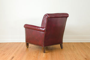 Burgundy Leather Club Chair