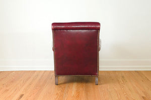 Burgundy Leather Club Chair