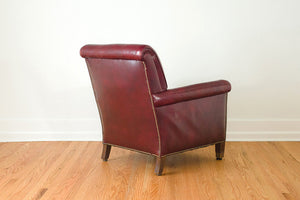 Burgundy Leather Club Chair