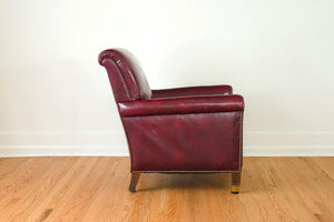 Burgundy Leather Club Chair