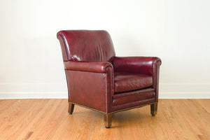 Burgundy Leather Club Chair