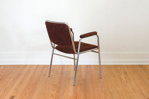 MCM Suede & Chrome Chair