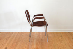 MCM Suede & Chrome Chair