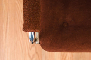 MCM Suede & Chrome Chair