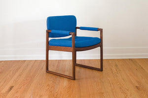 MCM Blue Arm Chair