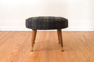 MCM Plaid Ottoman