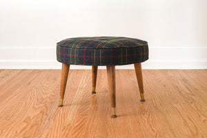 MCM Plaid Ottoman