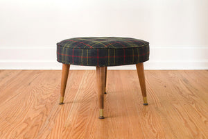 MCM Plaid Ottoman