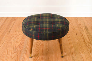 MCM Plaid Ottoman
