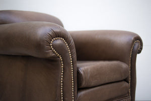 Vintage Art Deco Leather Club Chair
